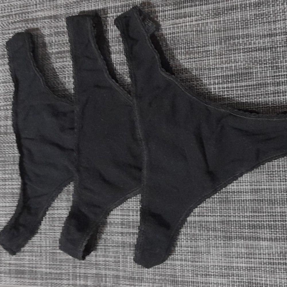 Bundle of Black Thong Panties from Marks & Spencer Size UK 8